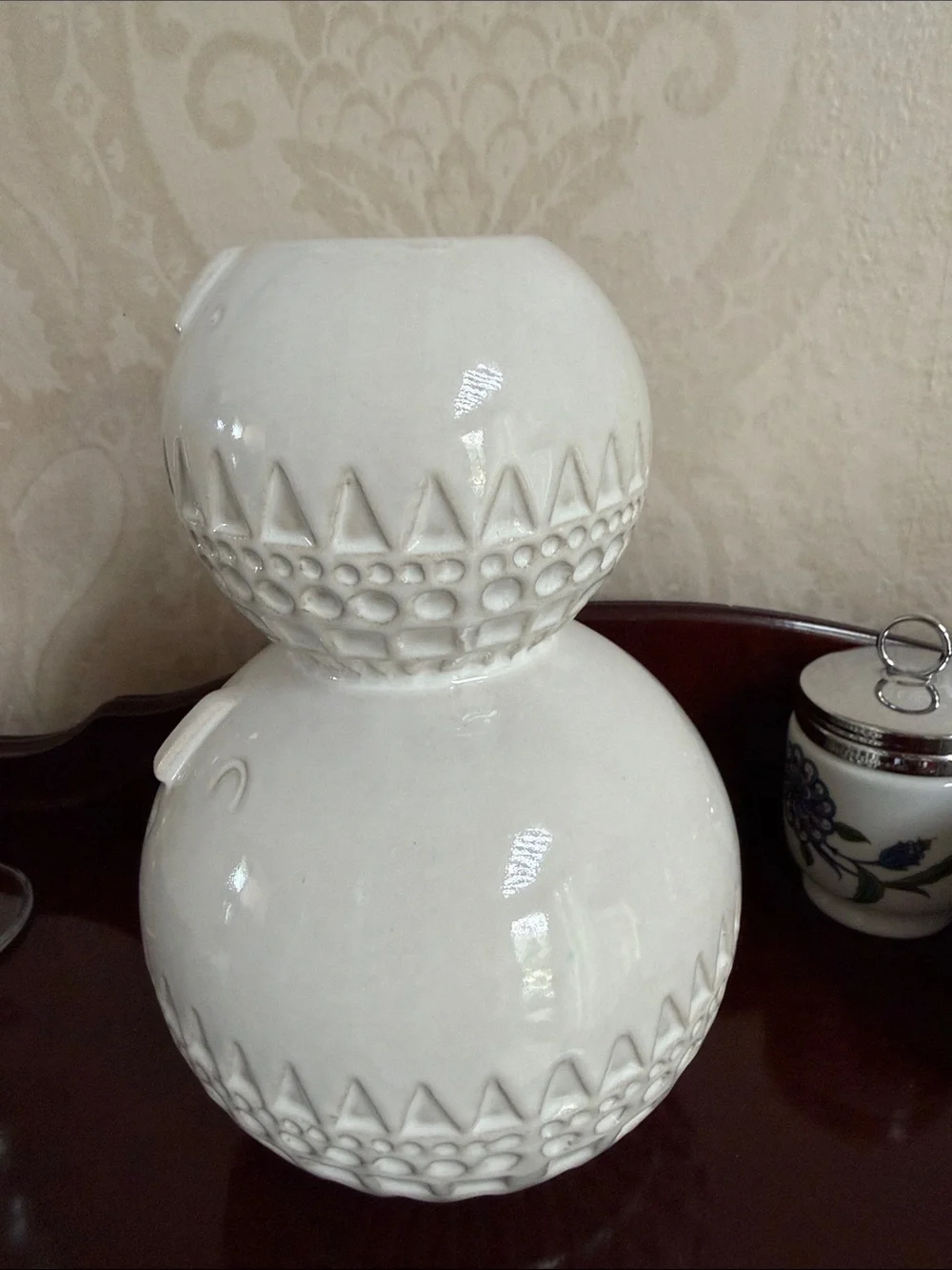 West Elm + Atelier Stella  double face white ceramic vase